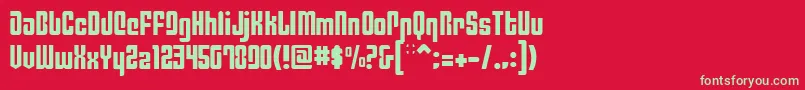 Czcionka PhiladelphiaLight – zielone czcionki na czerwonym tle