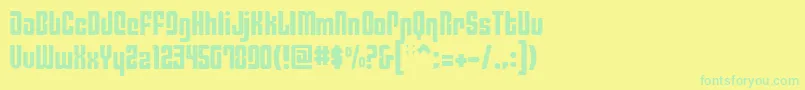 PhiladelphiaLight Font – Green Fonts on Yellow Background
