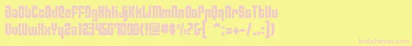 PhiladelphiaLight Font – Pink Fonts on Yellow Background