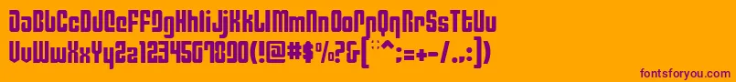 PhiladelphiaLight Font – Purple Fonts on Orange Background