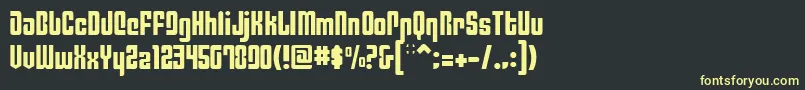 フォントPhiladelphiaLight – 黒い背景に黄色の文字