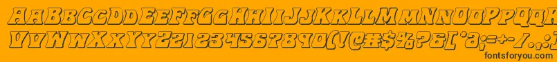 Hippocket3Dital Font – Black Fonts on Orange Background