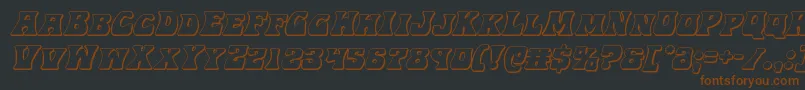 Hippocket3Dital-fontti – ruskeat fontit mustalla taustalla