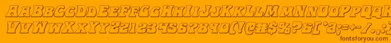 Hippocket3Dital Font – Brown Fonts on Orange Background