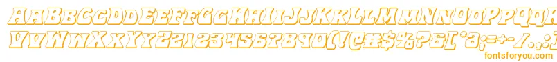 Hippocket3Dital Font – Orange Fonts on White Background