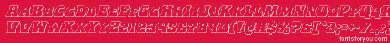 Hippocket3Dital Font – Pink Fonts on Red Background