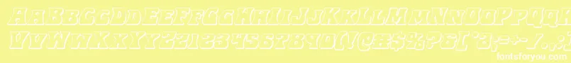 Hippocket3Dital Font – White Fonts on Yellow Background