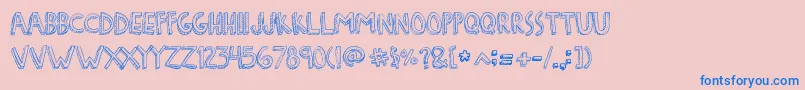 DenneFreakshow Font – Blue Fonts on Pink Background