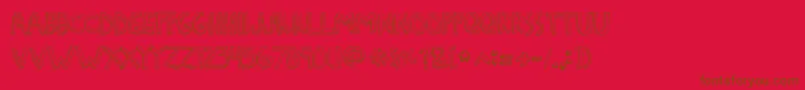 DenneFreakshow Font – Brown Fonts on Red Background