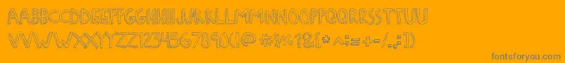 DenneFreakshow Font – Gray Fonts on Orange Background