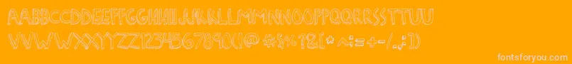 フォントDenneFreakshow – オレンジの背景にピンクのフォント