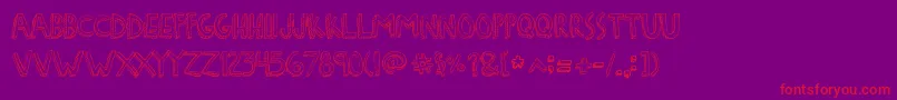 DenneFreakshow Font – Red Fonts on Purple Background