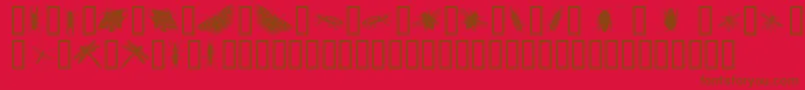 InsectsOne-fontti – ruskeat fontit punaisella taustalla