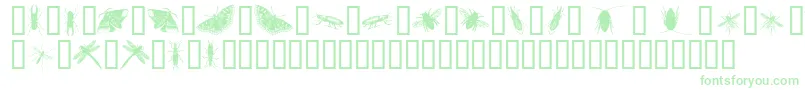 Шрифт InsectsOne – зелёные шрифты на белом фоне