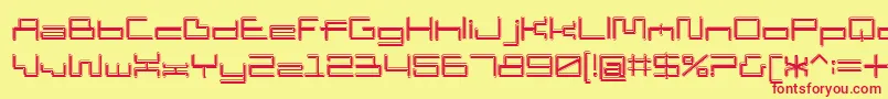 D3pipisms Font – Red Fonts on Yellow Background