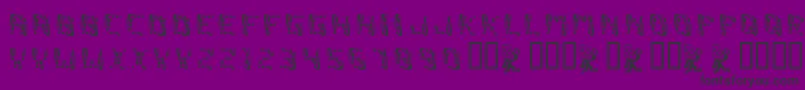 Malfunction Font – Black Fonts on Purple Background