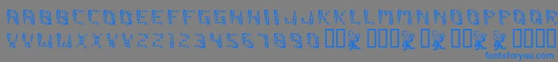 Malfunction Font – Blue Fonts on Gray Background