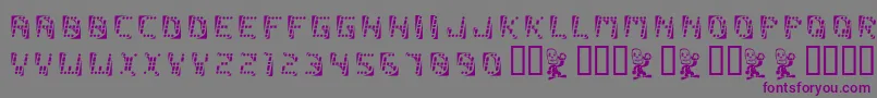 Malfunction Font – Purple Fonts on Gray Background