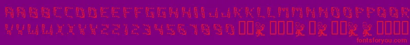 Malfunction Font – Red Fonts on Purple Background