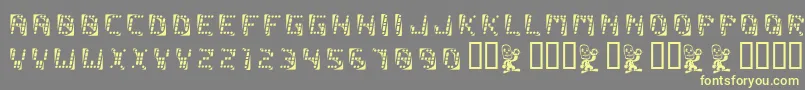 Malfunction Font – Yellow Fonts on Gray Background