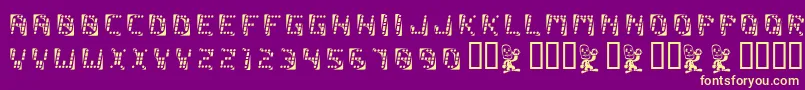 Malfunction Font – Yellow Fonts on Purple Background