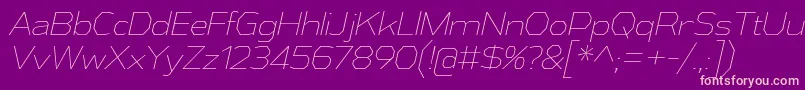 AthabascaElIt Font – Pink Fonts on Purple Background