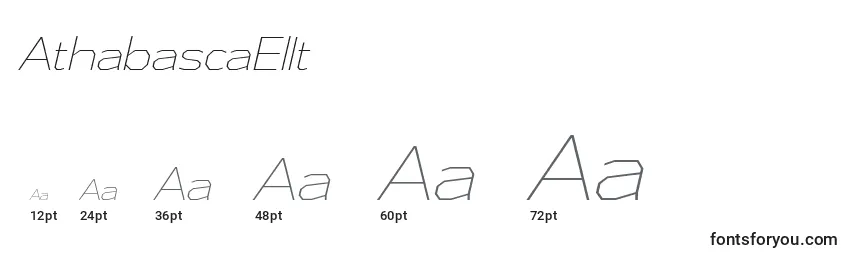 Размеры шрифта AthabascaElIt