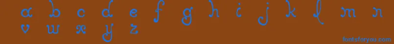 Weitere Informationen zur MtfElegance-Schriftart MtfElegance-Schriftart – Blaue Schriften auf braunem Hintergrund