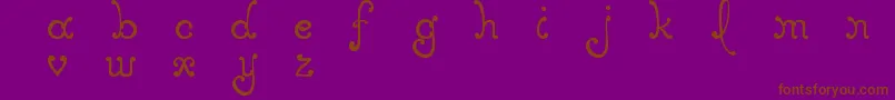 MtfElegance Font – Brown Fonts on Purple Background