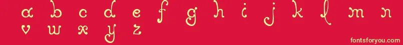 MtfElegance Font – Yellow Fonts on Red Background