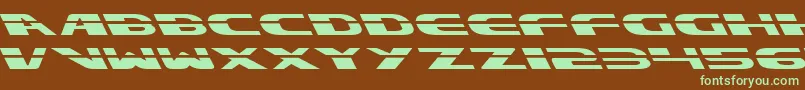 Excelatel-fontti – vihreät fontit ruskealla taustalla