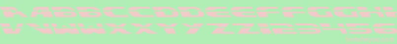 フォントExcelatel – 緑の背景にピンクのフォント