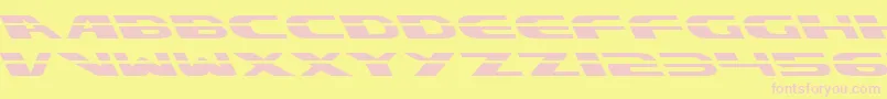 Excelatel Font – Pink Fonts on Yellow Background