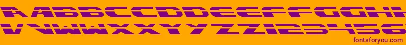 Excelatel Font – Purple Fonts on Orange Background