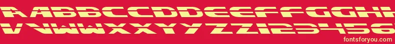 Excelatel Font – Yellow Fonts on Red Background