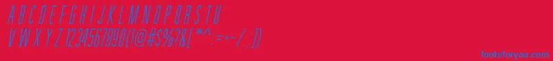 フォントGuilderFree – 赤い背景に青い文字