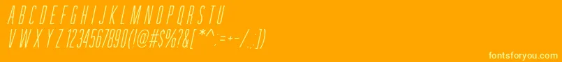 GuilderFree Font – Yellow Fonts on Orange Background