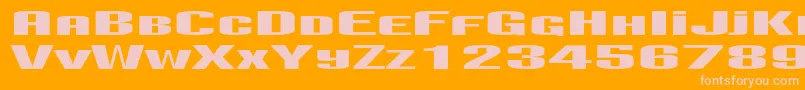 Positivtwoc Font – Pink Fonts on Orange Background