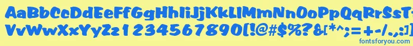 AlbertRegular Font – Blue Fonts on Yellow Background