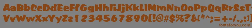 AlbertRegular Font – Brown Fonts on Gray Background