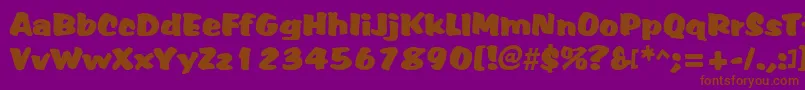 AlbertRegular Font – Brown Fonts on Purple Background