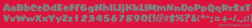 AlbertRegular Font – Gray Fonts on Red Background