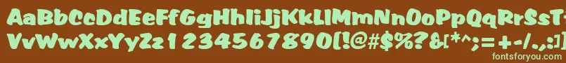 AlbertRegular Font – Green Fonts on Brown Background