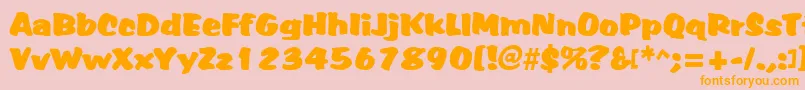 AlbertRegular Font – Orange Fonts on Pink Background