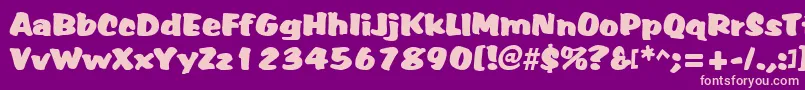 AlbertRegular Font – Pink Fonts on Purple Background