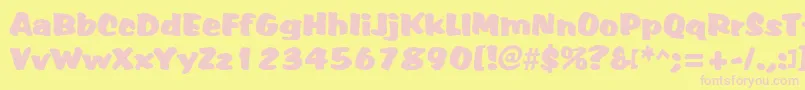 AlbertRegular Font – Pink Fonts on Yellow Background