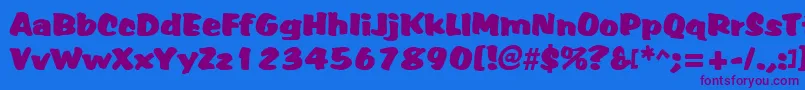 AlbertRegular Font – Purple Fonts on Blue Background