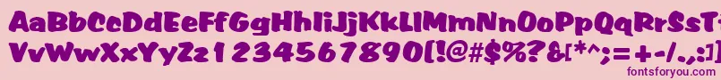 AlbertRegular Font – Purple Fonts on Pink Background