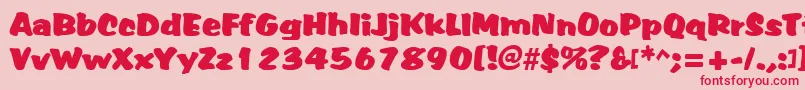 AlbertRegular Font – Red Fonts on Pink Background