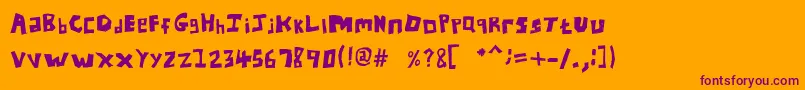 UnlimitedOutdoors Font – Purple Fonts on Orange Background